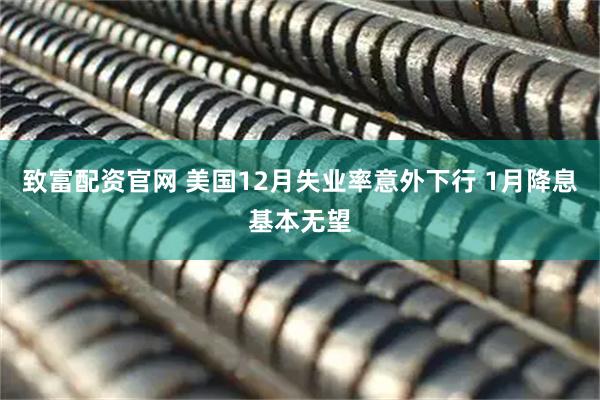 致富配资官网 美国12月失业率意外下行 1月降息基本无望